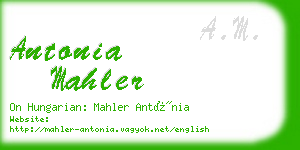 antonia mahler business card